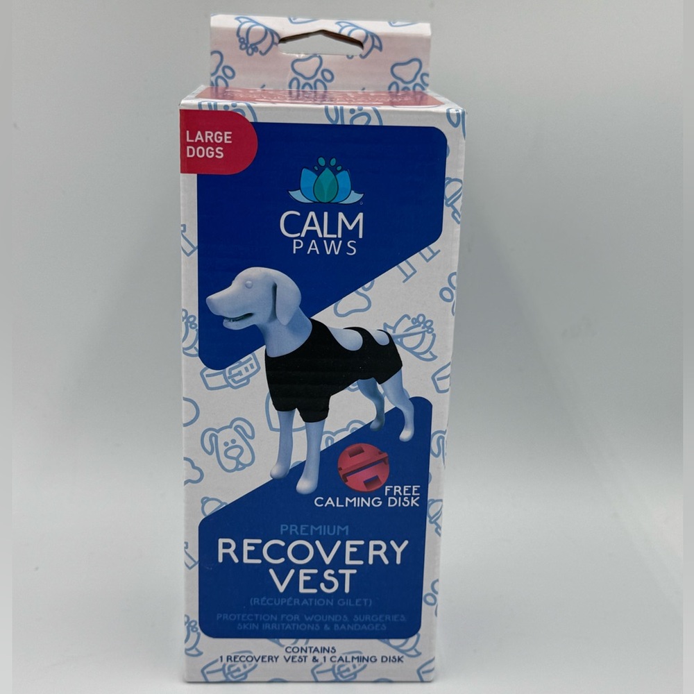 NIB Calm Paws Premium Recovery Vest For Large Dogs